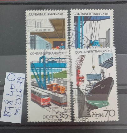 TS21 - Timbre serie DDR 1978 Mi2326 -29 Maritim - feroviar