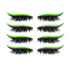 Set 4 Perechi de Gene cu Eyeliner si Glitter reutilizabile, verde neon, EELHOE