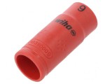Cheie tubulară HEX 9mm 1/4, cap 6-puncte, izolată