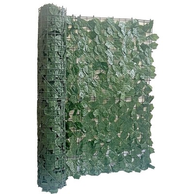Gard artificial verde inchis cu imitatie frunze artar , 1x3 metri, 493867 foto