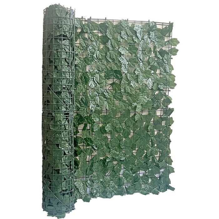 Gard artificial verde inchis cu imitatie frunze artar , 1x3 metri, 493867