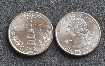 SUA Quarter dollar 2000 P Maryland aUNC foto