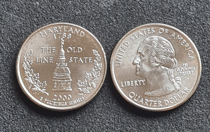 SUA Quarter dollar 2000 P Maryland aUNC