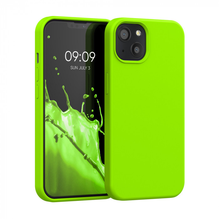 Husa Kwmobile pentru Apple iPhone 13, Silicon, Verde, 55878.75