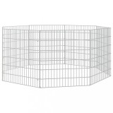 Adapost pentru animale cu 8 panouri, 54x60 cm, fier galvanizat