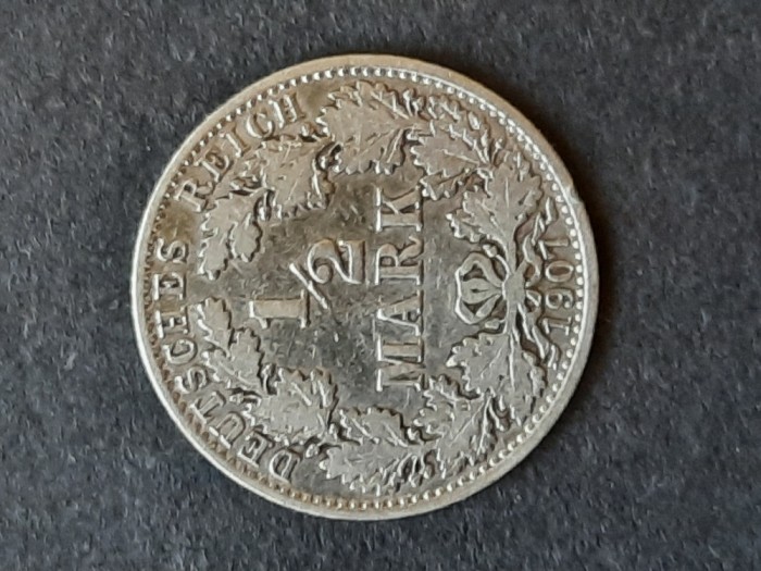 1/2 Mark 1907, litera A, Germania - B 5882