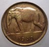 J.028 CONGO COLONIE BELGIANA ELEFANT 1 FRANC 1944, Africa, Alama