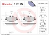 BREMBO P 50 049 PRIME LINE set placute frana,frana disc