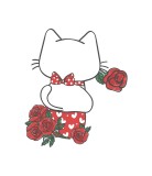 Cumpara ieftin Sticker decorativ Pisicuta, Rosu, 64 cm, 5334ST, Oem
