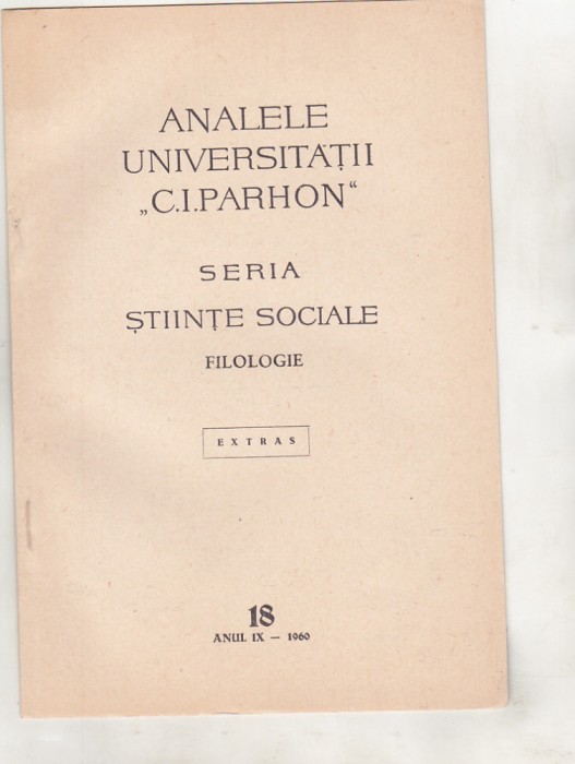 bnk rev Analele Universitatii C I Parhon - Filologie - 1960