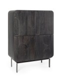 Cumpara ieftin Comoda lemn mango negru Odissa 90x42x120 cm