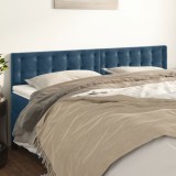 vidaXL Tăblii de pat, 2 buc, albastru &icirc;nchis, 100x5x78/88 cm, catifea