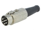 Mufă DIN 6 PIN 240&deg; Drept pe Cablu 34V