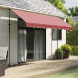 vidaXL P&acirc;nză Rezervă Copertină Grădină Vișiniu 3.5m Poliester Impermeabil UV