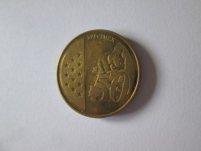Vatican 50 Euro Cent 2009 aUNC Specimen test/probă foto