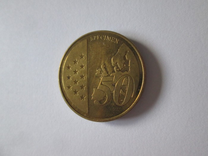 Vatican 50 Euro Cent 2009 aUNC Specimen test/probă