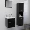 vidaXL Set mobilier de baie, negru, lemn prelucrat 3071397