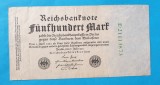 GERMANIA 500 Mark 1922 - Bancnota veche originala - Superba