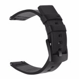 Curea piele naturala compatibila Amazfit Pace, telescoape Quick Release, 22mm, Negru