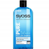 Sampon Micelar Syoss Pure Volume pentru Par Subtire, 500 ml