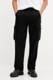 Karl Lagerfeld Jeans pantaloni culoarea negru, cu fason cargo, A3M10085