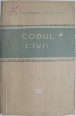 Codul civil. Text oficial cu modificarile pana la data de 15 iulie 1958 foto