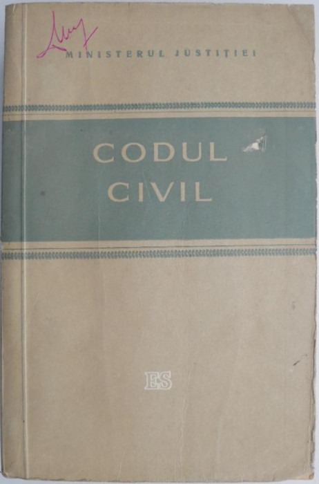 Codul civil. Text oficial cu modificarile pana la data de 15 iulie 1958