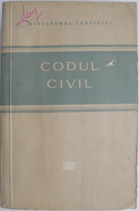 Codul civil. Text oficial cu modificarile pana la data de 15 iulie 1958