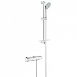 Baterie dus cu termostat cu set de dus Grohe 34195001, Argintiu