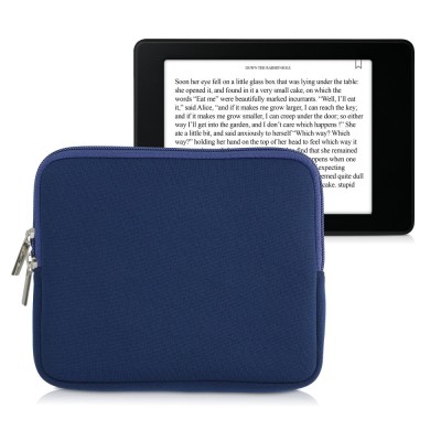 Husa universala pentru eBook Reader de 7 inch, Kwmobile, Albastru, Textil, 57397.17 foto