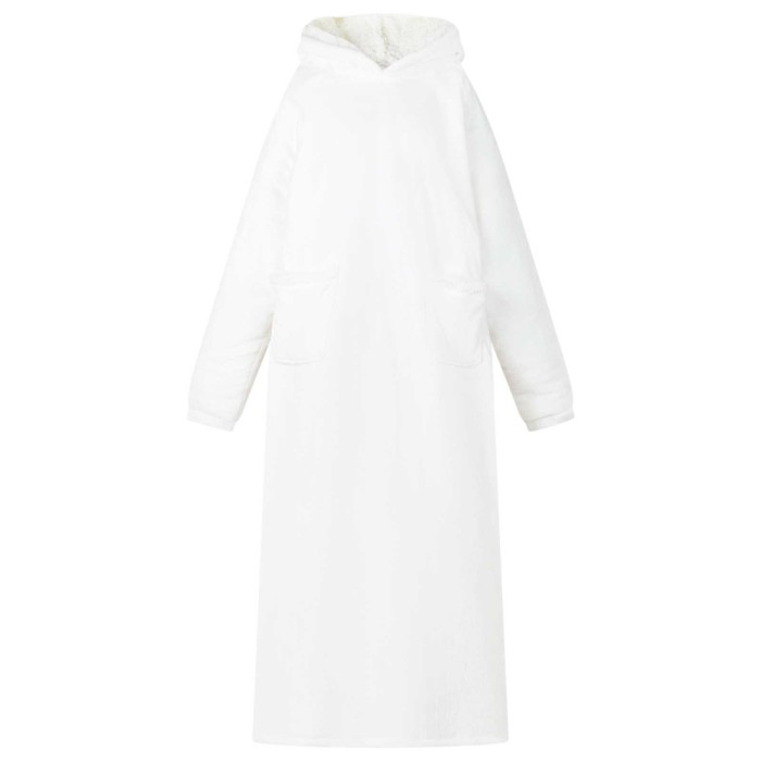 vidaXL Hanorac pătură Alb xl Fleece și Flanel 42017208