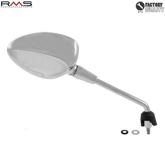 Oglinda (retrovizor) dreapta Vespa Sprint 50 (14-22) - Sprint 125 IGET (16-20) - Sprint 150 IGET (16-22) - culoare: argintiu
