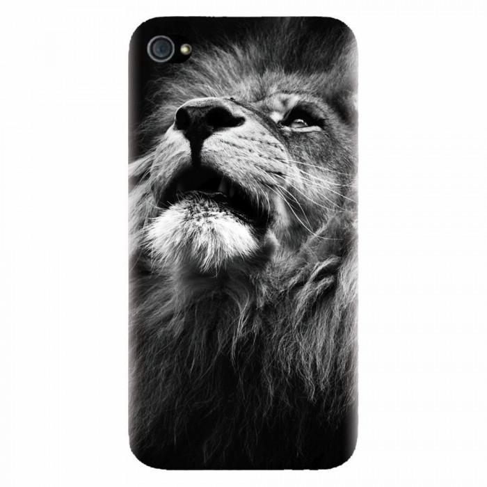 Husa silicon pentru Apple Iphone 4 / 4S, Majestic Lion Portrait