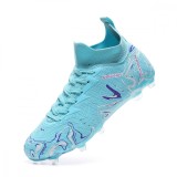 Ghete de fotbal MBrands, 8.3 cu glezna crampoane, culoare turcoaz 42