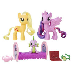 My Little Pony Twilight Sparkle Applejack si dragonul Spike Royal Friendship B9850 Hasbro foto
