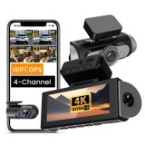 Cumpara ieftin Camera Auto DVR iSEN M88PRO, 4 Canale, 4K + 3 1080P, GPS, WiFi, G-Sensor, Monitorizare Parcare, Ecran 3.39 , Inregistrare Fata Spate Lateral