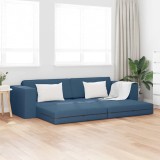 Canapea Pat 2-in-1 Albastră 245x150x60.5 cm Țesătură