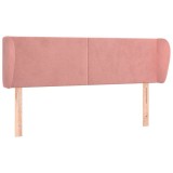 Cumpara ieftin Tablie de pat cu aripioare roz 147x23x78/88 cm catifea