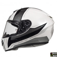 Casca integrala pentru scuter - motocicleta MT Rapide Duel D7 argintiu/alb/negru lucios (fibra sticla) XXL (63/64cm)