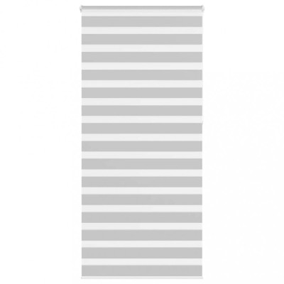 Jaluzea tip zebra gri deschis lățime țesătură 105,9cm poliester foto