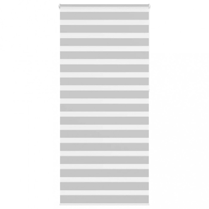 Jaluzea tip zebra gri deschis lățime țesătură 105,9cm poliester