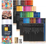 Set 72 creioane colorate si 2 carti de colorat, pentru desen si desenat schite