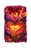 Cumpara ieftin Sticker decorativ, Inima, Portocaliu, 85 cm, 6668ST