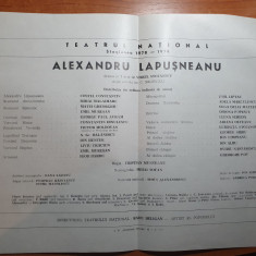 program teatrul national 1978-1979- alexandru lapusneanu