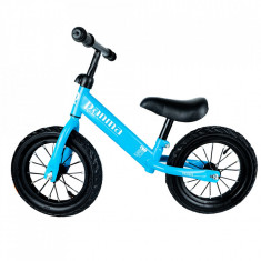 Bicicletă din metal, fără pedale, roți cauciuc, Albastru