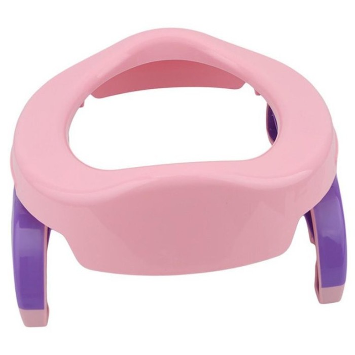 Olita portabila 2 in 1, flippy, olita + capac de toaleta, din plastic, diametru 21 cm, roz