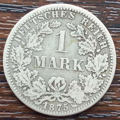 (A401) MONEDA DIN ARGINT GERMANIA - 1 MARK 1875, LIT A, PURITATE 900, NECURATATA