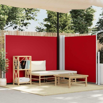 vidaXL Copertină laterală retractabilă, roșu, 140 x 600 cm 48459 foto