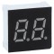 Afișaj LED 7 segmente 7,62mm 0,3 Nr.car: 2 verde 200mcd