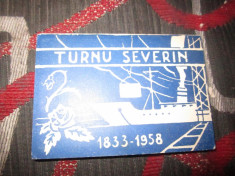 turnu severin mapa cu reclame an 1958 n217 foto